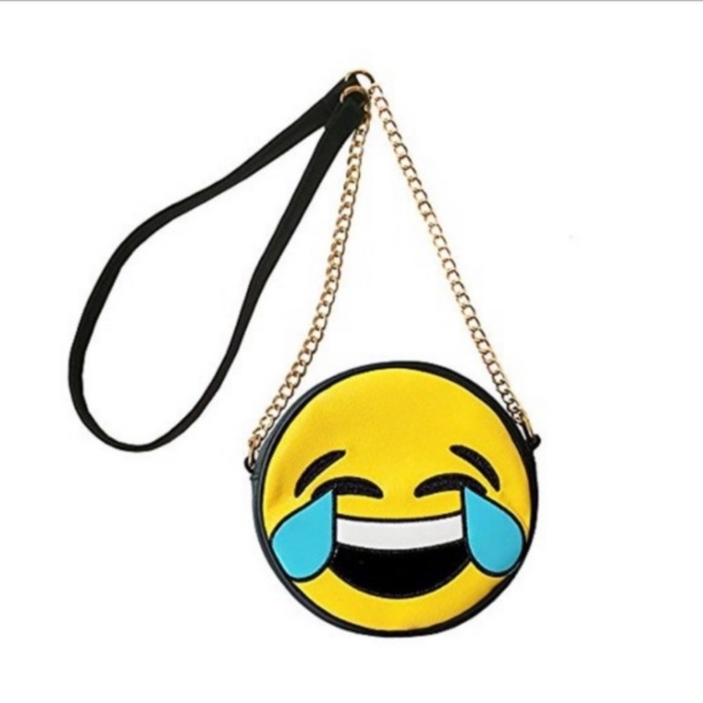 Olivia Miller "Face with Tears of Joy" Emoji Crossbody Bag- LOL, Purse, Teens